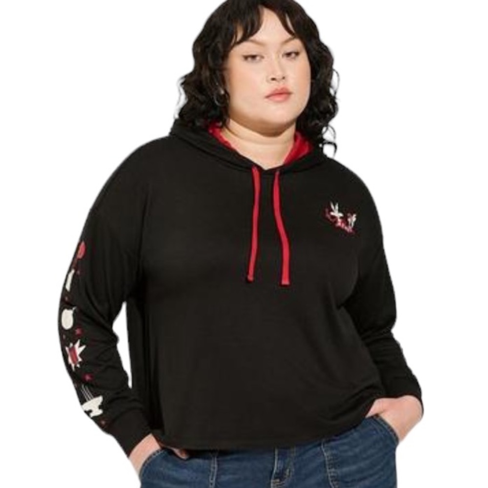 Warner Bros Looney Tunes Acme Cropped Hoodie Size 0